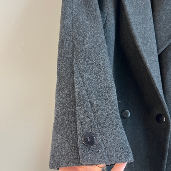 Vintage London Fog Gray 100% Wool Women’s Long Line Overcoat Sz 10 Petite - Picture 7 of 10